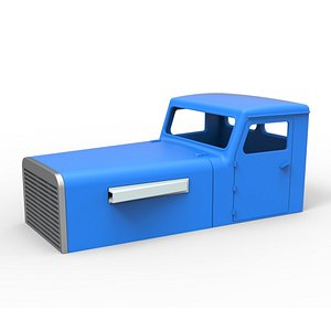 3D Cab of Vintage GATR Racing Semi truck Version 2 Scale 1 to 25 model