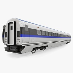 speed train passenger wagon 3D model