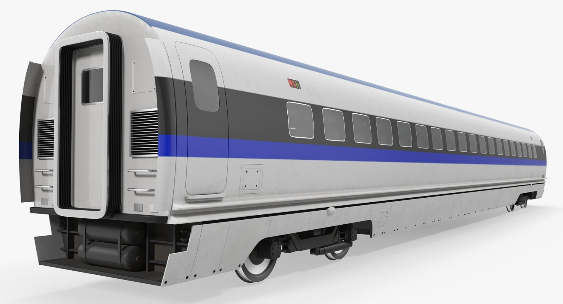 High Speed Train Passenger Wagon 3D model preview