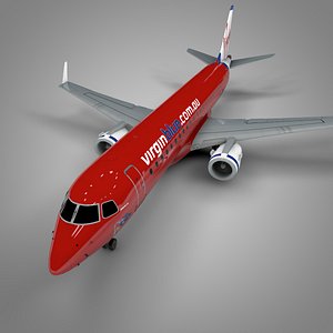 3D virgin blue embraer190 l652