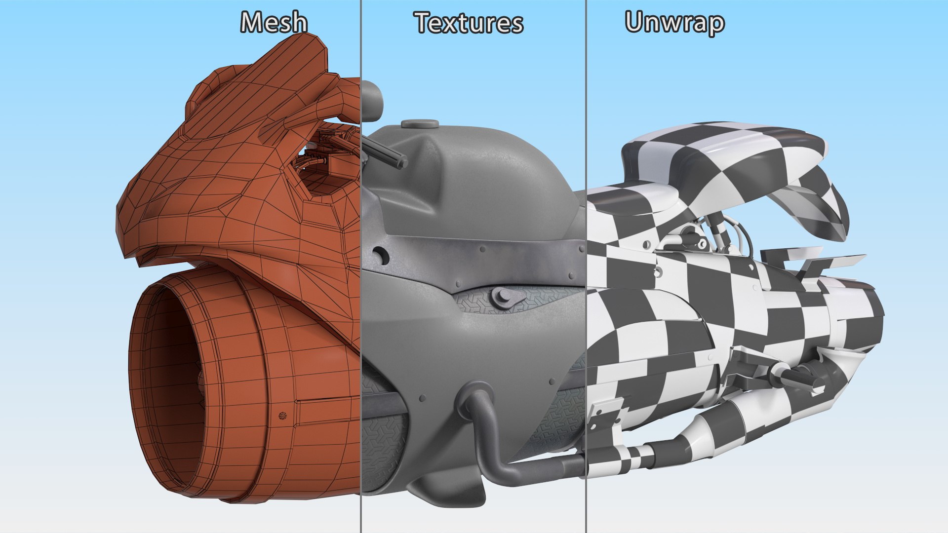 3D Futuristic Concept Motorcycle Gray Rigged https://p.turbosquid.com/ts-thumb/eS/GRYKf5/zv/futuristicconceptmotorcyclegrayriggedvray3dmodel014/jpg/1719636292/1920x1080/fit_q87/b6ff56d9c7e36c8f119146be6011eb9ca8af25c9/futuristicconceptmotorcyclegrayriggedvray3dmodel014.jpg