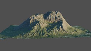 3D 8K Detailed Mountain Landscape 1