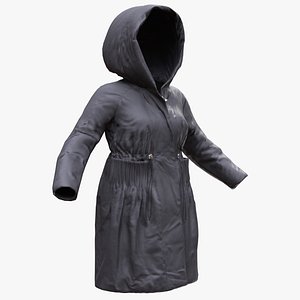 3D Down Coat 194 - All MH Bodies  UE5 Skeletons - Rigged