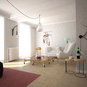 White Paris Living Room