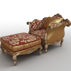 Victorian armchair & Ottoman
