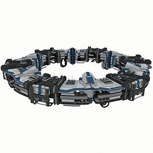 Sci Fi Spaceship Halo Command Center - Large Mothership Spacecraft 8