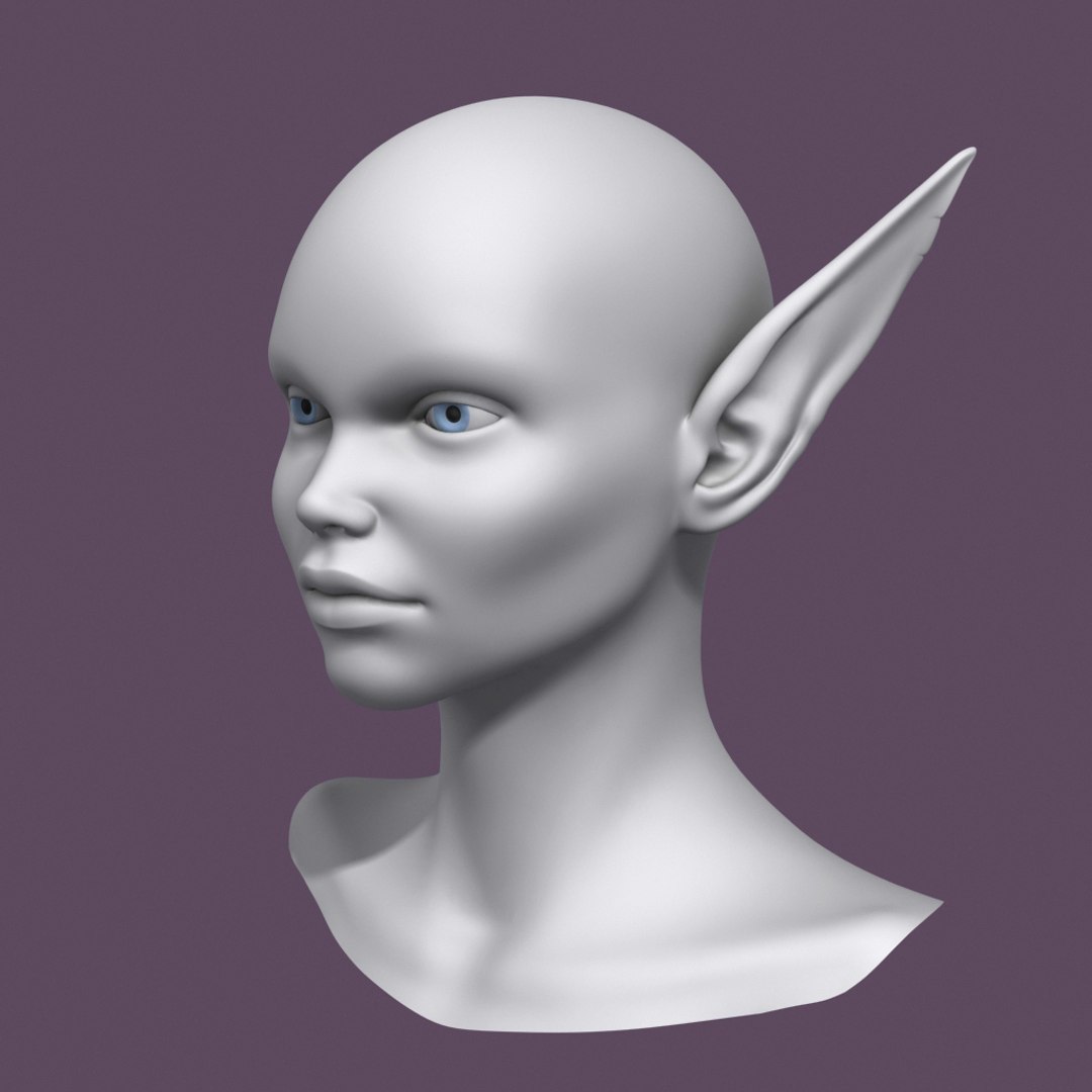 polygonal head 3d model