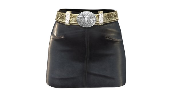 Western on sale leather skirt