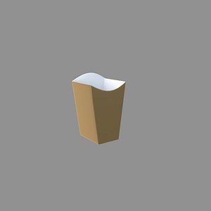 Popcorn Box v2 Golden 3D model