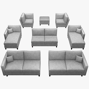 Lori Modular Sectional Pieces 3D model