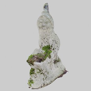 3D model Old stone gnome statue
