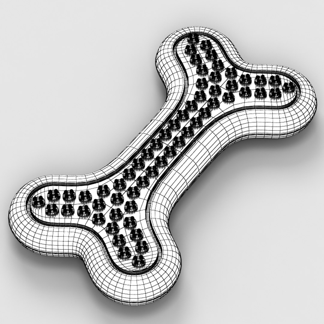 3d bone-shaped rubber toy