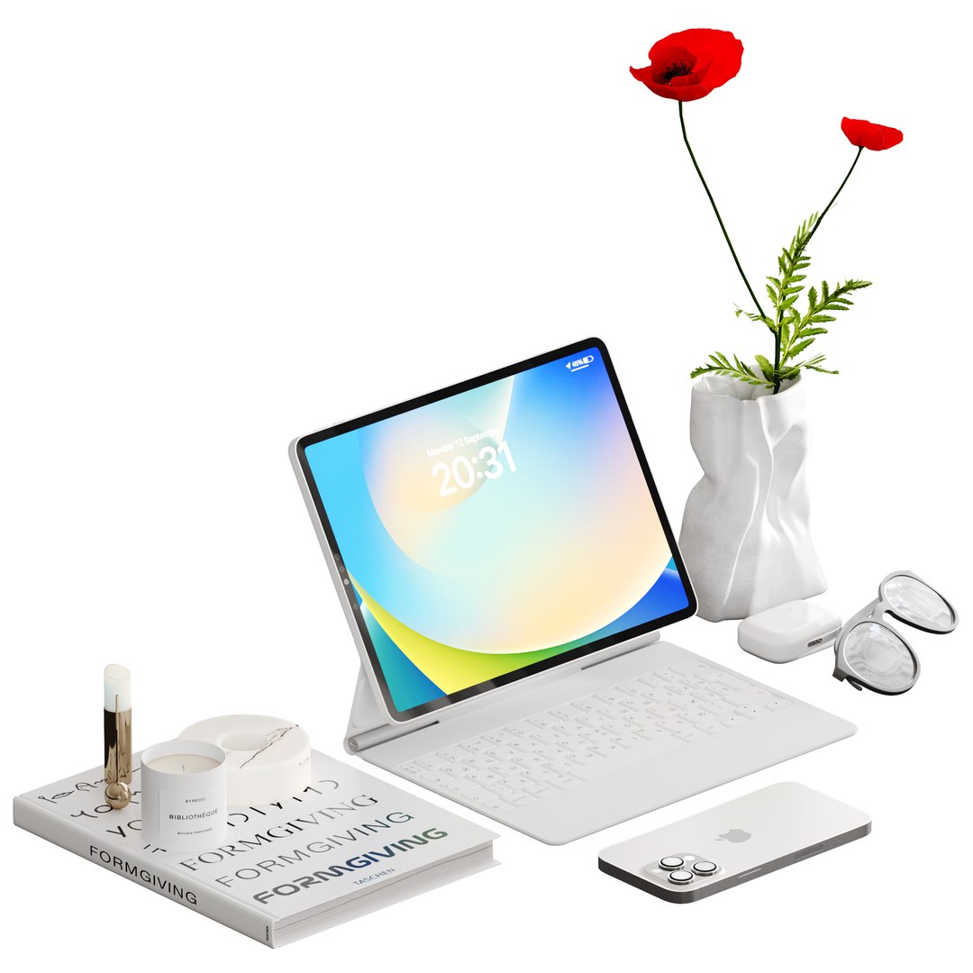 Decorative Set For Your Desktop 3D Model - TurboSquid 2155896