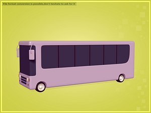 Cartoon Tour Bus 3D model