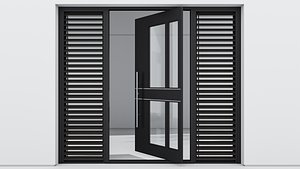 3D Aluminium door 196 model