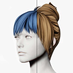 3D model Female Hair - Small Bun