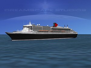 3d model of ocean liner queen mary