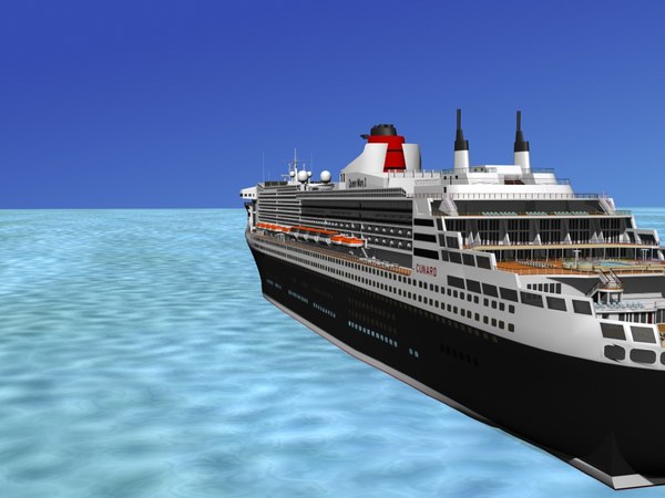 3d model of ocean liner queen mary