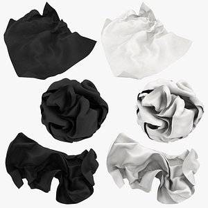 Crumpled Paper White and Black Collection