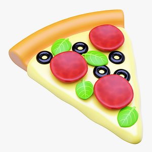 Emoji Pizza 001 3D model