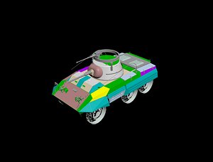 3D M8 Greyhound Armored Vehicle