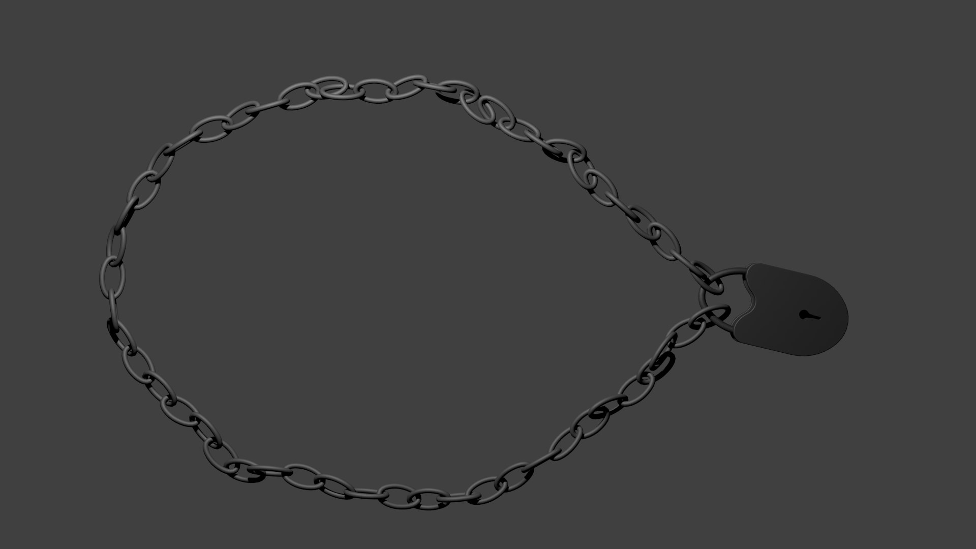 realistic chain 3d obj