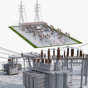 High Detailed Electrical Substation