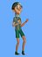 3D Cartoon Rigged Cute Style Little Boy-Sam Character 3D Model