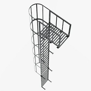 Fire Escape Stairs 3D
