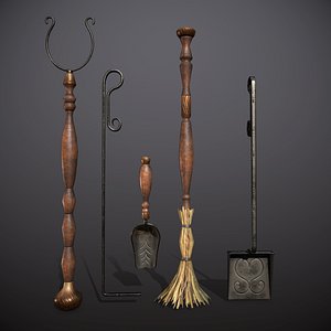 tools fireplace 3D model