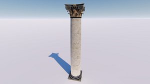 Embroidered column