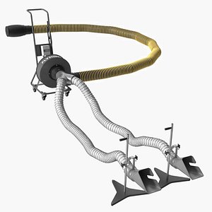 3D Plymovent Adjustable Garage Exhaust System Rigged for Maya model