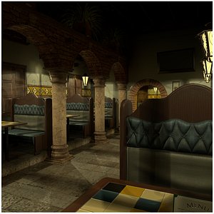 restaurant dining room 3D