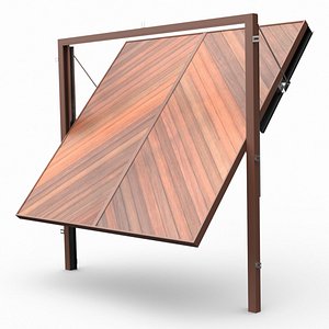 Folding Automatic Garage Door Rigged for Maya 3D