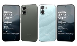 OPPO A6x 5G Olive Green And Ice Blue model