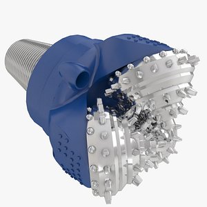 3D tricone drill bit model