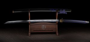 3D Katana and stand model