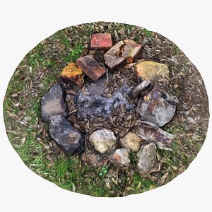 3D model camp fireplace 2