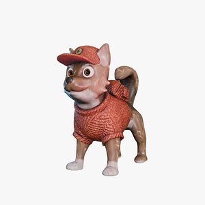 Shiba Dog with Sweater  Backpack 3D model