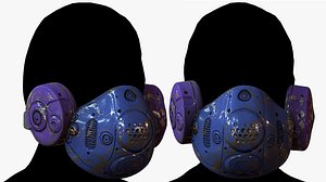 Gas mask respirator scifi mode 3D model