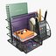 3D Office Wire Organizer with Supplies