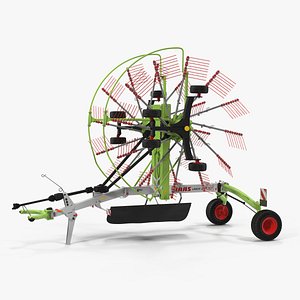 twin rotor hay rake 3D model