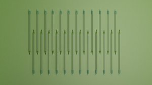 Green-Pink pencil pattern