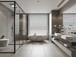 Modern Bathroom 8 3D model