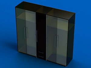 Clear Modular Wardrobe 2 m 3D model