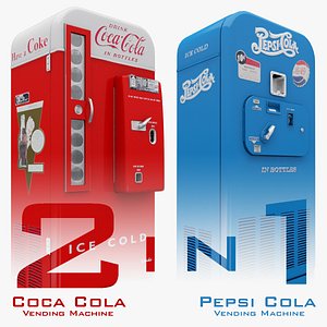 3d coca cola vending machine