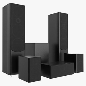 3D model Full range floor standing 61 speaker system