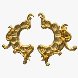 Plaster Decorative Bow DS420 3D model