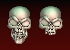 Skull bas relief 3D model
