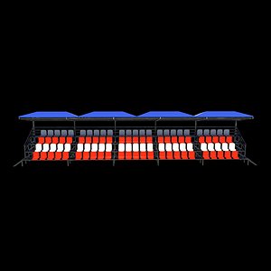 roofed grandstand 01 3D model model